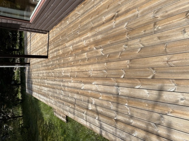Træterrasse i Rørvig efter behandling