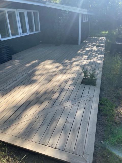 Træterrasse i Virum efter behandling