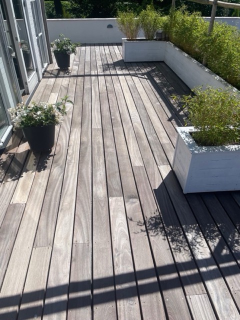 Træterrasse i Søborg efter behandling